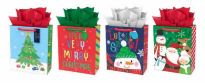 Large Christmas Gift Bag, Assorted Designs