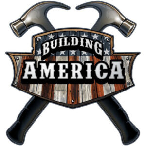 3D Embossed Metal "Building America" Sign, Indoor/Outdoor Use