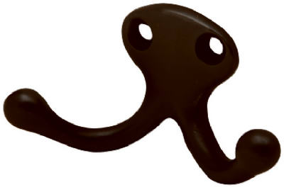 1-1/8-In. Bronze Double Clothes Hook