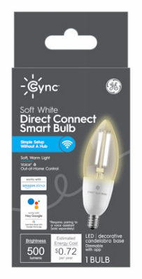 Cync LED Soft White Smart Light Bulb, BC Shape, 500 Lumens, 6 Watt
