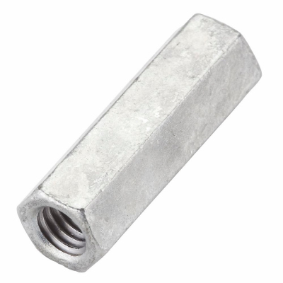 Threaded Rod Coupler, Galvanized, 3/8 In. -16