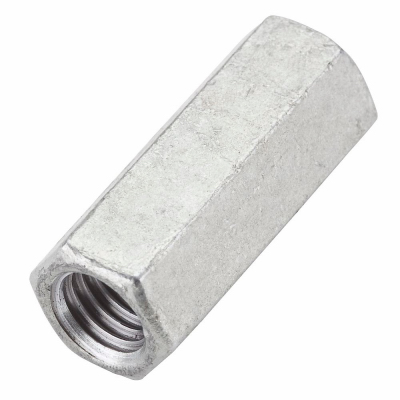 Threaded Rod Coupler, Galvanized, 1/2 In. -13