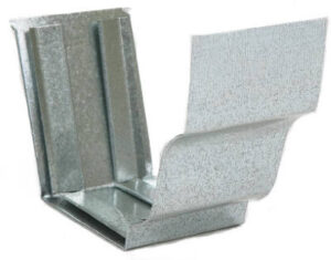 Gutter Slip Connector, Mill Finish Galvanized Steel, 4 In.