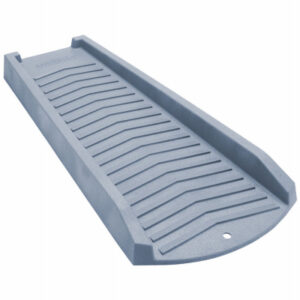 Splash Block, Extends Downspout, Slate-Color Plastic, 24-In.