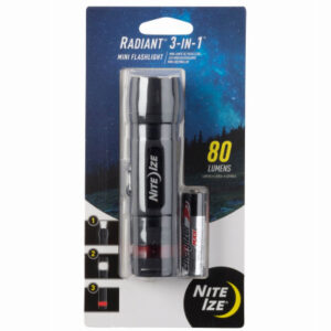 Radiant 3-in-1 Mini Flashlight, Black