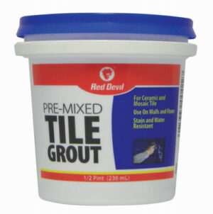 Pre-Mixed Tile Grout, 1/2-Pint