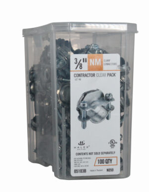100-Pack 3/8-Inch Twin Screw Clamp Connectors
