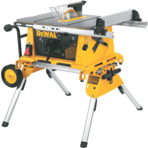 Compact Job Site Table Saw With Rolling Stand, 10 In.