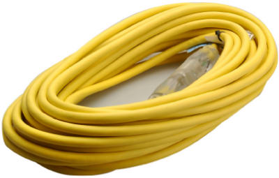 Polar Solar Outdoor Extension Cord, Contractor Grade, 14/3 SJEOW Yellow, 50 Ft.