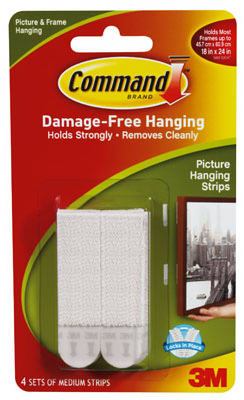 Medium White Picture Hanging Strips