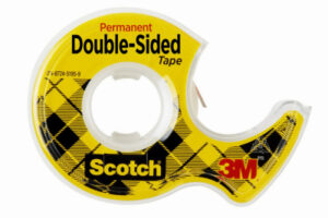 Double-Faced Transparent Tape, 1/2 x 250 In.