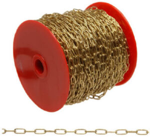 #3 Brass Plated Clock Chain, 164 Ft.