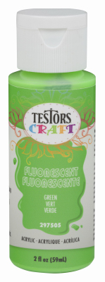 Acrylic Craft Paint, Green Fluorescent, 2-oz.