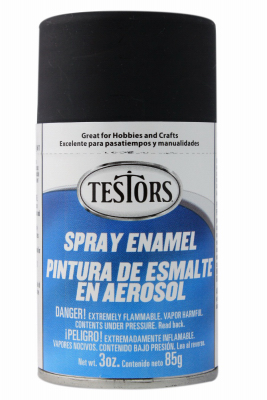 Craft Spray Paint, Black Flat, 3-oz.