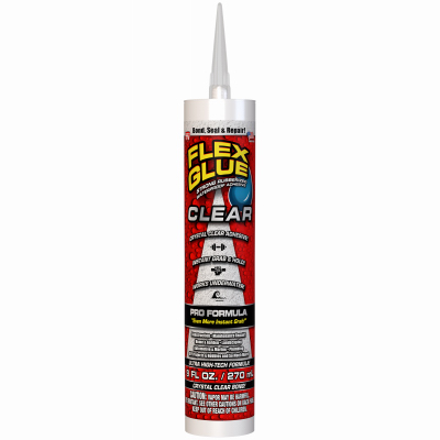 FLEX GLUE Rubberized Waterproof Adhesive, Clear, 9-oz.