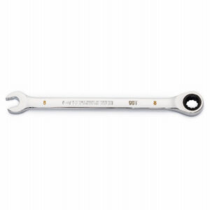 Combination Ratcheting Wrench, 90-Tooth, 12-Point, 8 mm