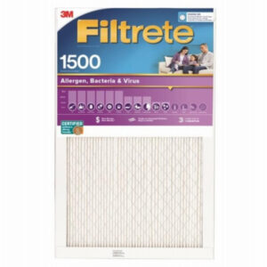 14x14x 1 In. Ultra Allergen Pleated Furnace Air Filter, Purple, MPR 1500, 3 Months