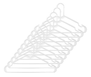Plastic Hangers, White, 10-Pk.