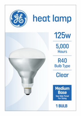 Infrared Heat Reflector Light Bulb, 125 Watt