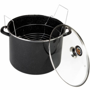 Heavy-Gauge Water Bath Canner With Rack & Glass Lid, 21 Qt.