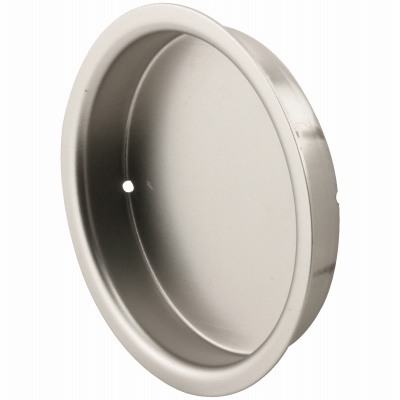 Closet Door Pull, Satin Nickel, 2 In. Round, 2-Pk.