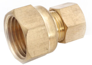 Pipe Fitting, Adapter, Lead Free Brass, 5/8 Compression x 3/4 In. FPT