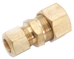 Reducing Union, Brass, 3/8 In. Compression x 1/4 In. Compression