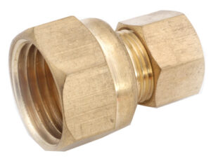 Brass Adapter, 3/8 Female Compression x 1/4 In. Male Compression