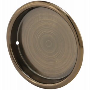 Bypass Sliding Closet Door Pull Handle, Antique Brass Plated, 2-1/8 In., 2-Pk.