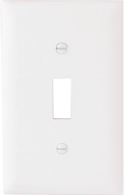 Pass & Seymour 1-Toggle Nylon Wall Plates, White, 10-Pk.