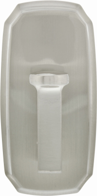 Small Decorative Hook, Scalloped, Satin Nickel, Holds 15 Lbs.