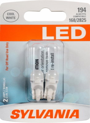 194 T10 W5W LED White Mini Car Bulbs, 194SL BP2, 2-Pk.