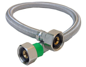 Faucet Connector, Stainless-Steel, 1/2 In. Iron Pipe Size x 1/2 In. Iron Pipe x 20 In.