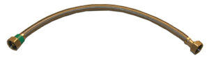 Faucet Connector, Stainless-Steel, 1/2 In. Iron Pipe Size x 1/2 In. Iron Pipe x 24 In.