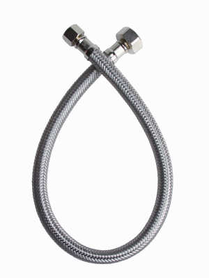 16-In. Faucet Connector, Braided Stainless Steel, 3/8 Compression x 1/2-In. FIP