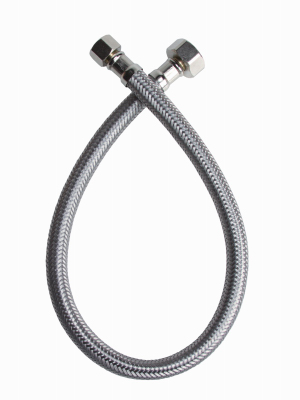 20-In. Faucet Connector, Braided Stainless Steel, 3/8 Compression x 1/2-In. FIP