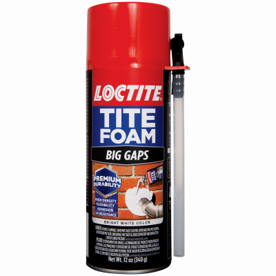 Tite Foam Big Gaps Insulating Foam Sealant, White, 12 oz.