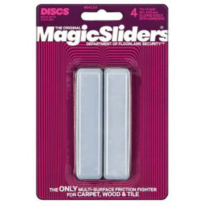 Surface Protectors, Furniture Sliding Discs, Adhesive, 15/16 x 4-In. Rectangle, 4-Pk.