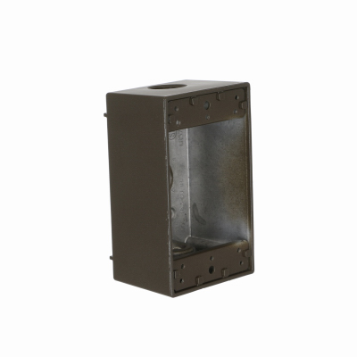 1-Gang Weatherproof Box, (3) 1/2 in. Threaded Outlets, Bronze