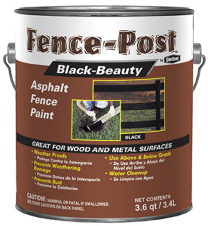Black Beauty Asphalt Fence Paint + Sealant, 3.6 Qt.