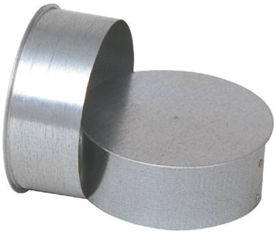 HVAC Duct Pipe Tee Cap/Plug, No Crimp, Galvanized, 5 In. - True Value ...