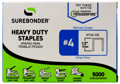 Staples, #4 Heavy-Duty, 1/2-In., 5000-Ct.
