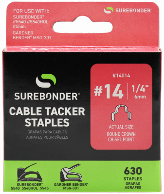 Round Cable Tack, #14, 1/4 In.