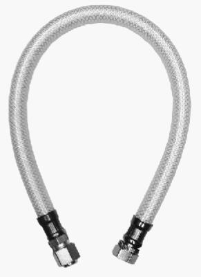 Delta Style Faucet Connector, Reinforced Poly Vinyl, 3/8 Compression x 3/8 O.D. x 12 In.