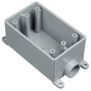 Single Gang PVC Field Service End Box, 3/4 In.