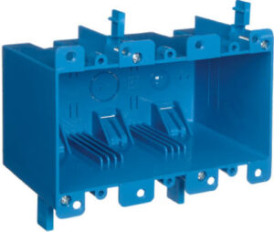 3 Gang Old Work Electrical Box, 5.72 x 2.79 x 3.69 In. Deep