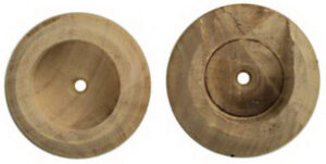 Natural Wood Closet Rod Pole Socket Set, 1-3/8 In., Pr.