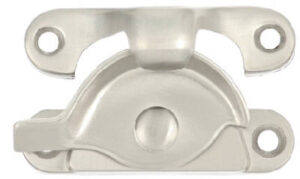 Window Sash Lock, Crescent-Type, Satin Nickel