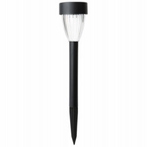 Solar Stake Light, Black Metal/Plastic