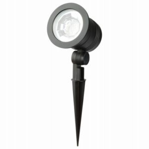 Wired Low-Voltage LED Spotlight, Black Metal, 100 Lumens